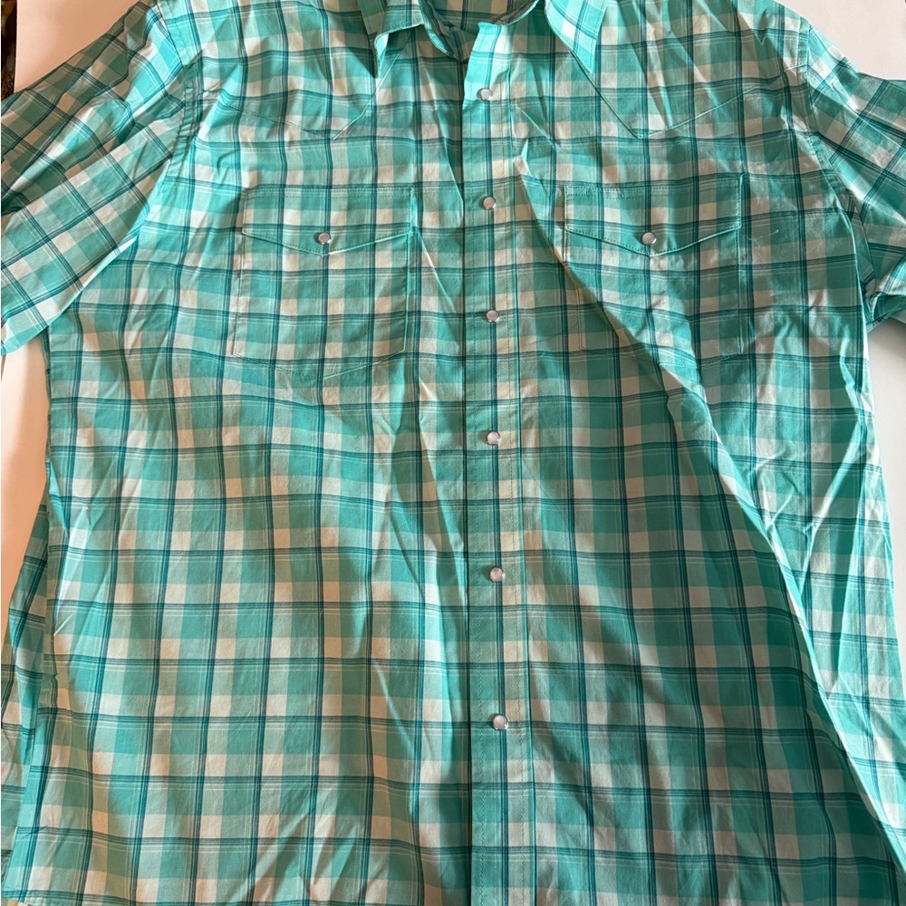 Men's Wrangler Turquoise Pearl snap Shirt